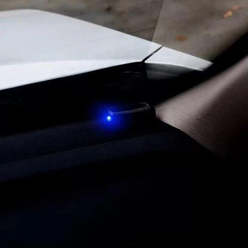 Solar-powered red and blue LED vehicle warning light