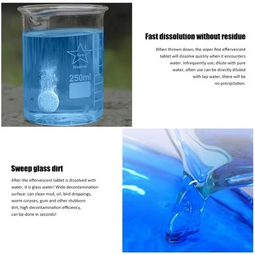 Concentrated Effervescent Tablets for Car Windshield Washer Fluid