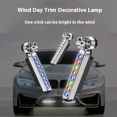 Car wind daytime running lights LED daytime running lights Solar modified decorative lights Wind energy lights car exterior lights