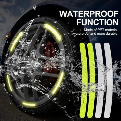 Luminous Car Glowing Wheel Hub Sticker Car Stripe Decals Stickers for Night Driving Car Wheel Hub Reflective Sticker