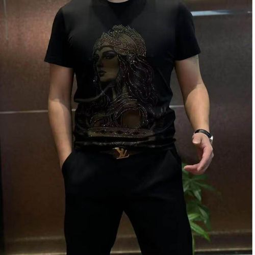 Men's short-sleeved T-shirt 2025 summer casual T-shirt, light luxury, versatile, round-neck casual trend, high quality