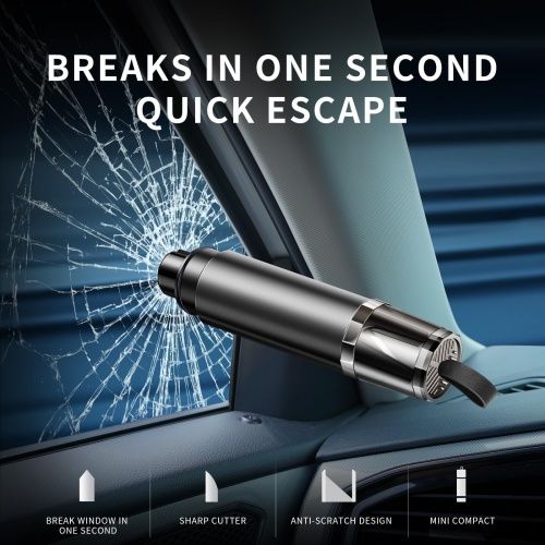 2 Pack Window Breaker Seatbelt Cutter Car Window Breaker Safe Hammer Emergency Escape Tool, Glass Breaker Car Escape Tool Life-Saving Emergency Artifact