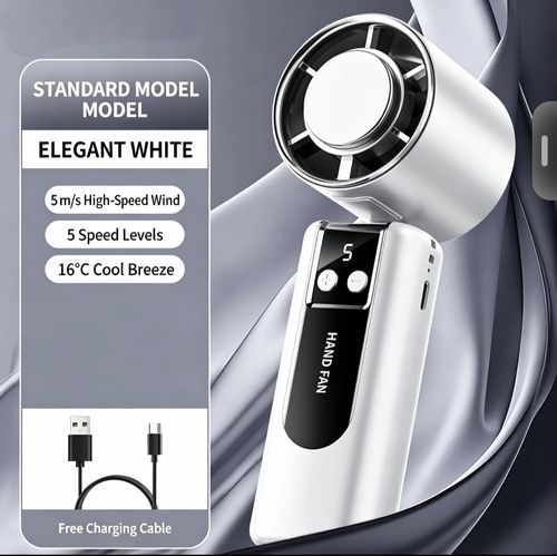 Semiconductor Ice‑Cooling Foldable Handheld Fan | Beat The Heat Instantly