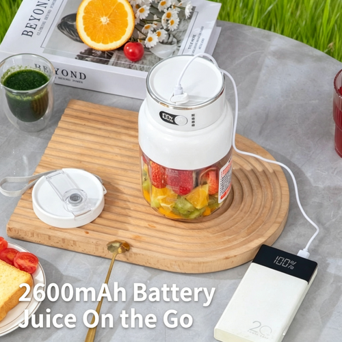 Royalstar Portable USB Rechargeable Juicer Cup, Mini Electric Fruit Blender, Long Battery Life Smoothie Mixer for Home Travel Outdoor