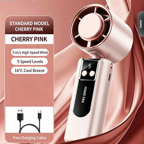 Semiconductor Ice‑Cooling Foldable Handheld Fan | Beat The Heat Instantly