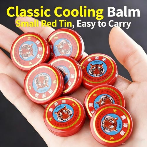 Classic Cooling Balm, Portable Red Tin Menthol Balm for Mosquito Bite Relief, Headache & Dizziness, Price marked for 50 pieces