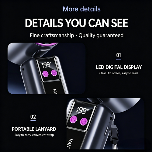 Semiconductor Ice‑Cooling Foldable Handheld Fan | Beat The Heat Instantly