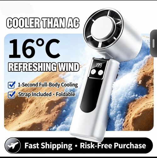Semiconductor Ice‑Cooling Foldable Handheld Fan | Beat The Heat Instantly