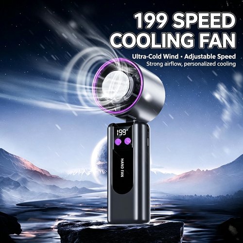 Semiconductor Ice‑Cooling Foldable Handheld Fan | Beat The Heat Instantly