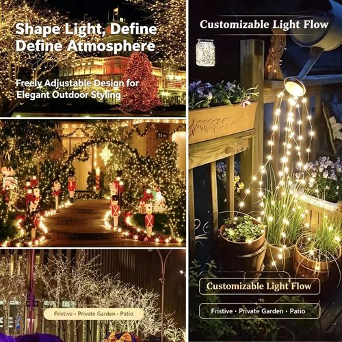 Solar Warm‑White Copper Wire Fairy Lights, Waterproof LED String Light for Home Garden & Power Failure Emergency. (Better savings for 2‑pcs bundle)