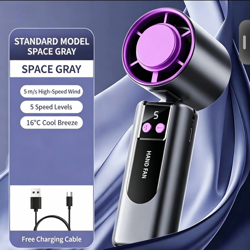 Semiconductor Ice‑Cooling Foldable Handheld Fan | Beat The Heat Instantly