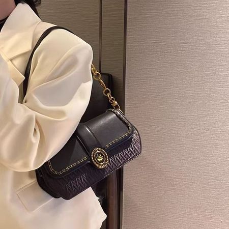 輕奢高級感小眾褶皺腋下法棍包包女2025新款秋冬單肩斜挎包鏈條包
