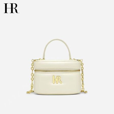HR赫蓮娜女包秋款手提盒子包真皮輕奢時尚單肩包通勤小香風斜挎包