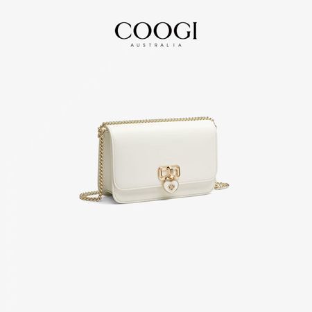 COOGI女士單肩斜跨小方包時尚百搭純色鏈條新款通勤學生送女朋友