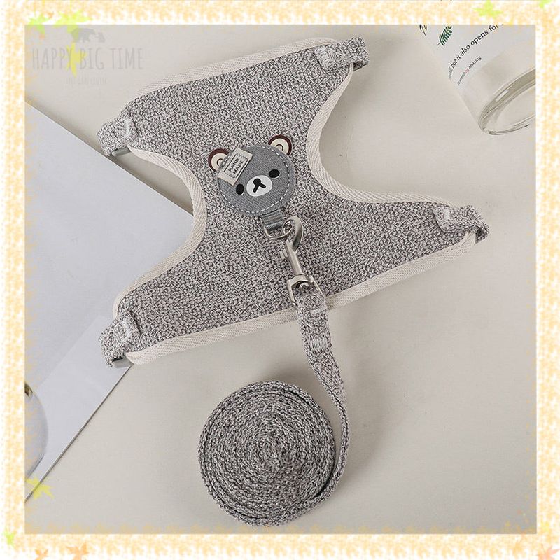 Adjustable Pet Harness + Leash Set Training Walking Leads for Small Cats Dogs Vest Harness Collar Adjust Leashes