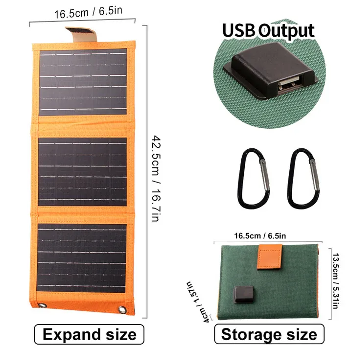 ✨Portable Solar Panel with USB Charging