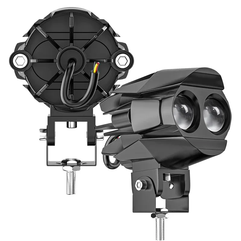 🔥 Dual Color LED Motorcycle Light – Bright Night Riding Safety Lamp 🏍️