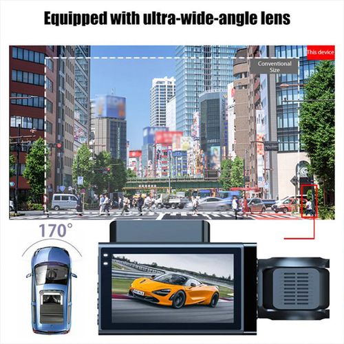 🔥3-channel HD dashcam with 32GB memory card