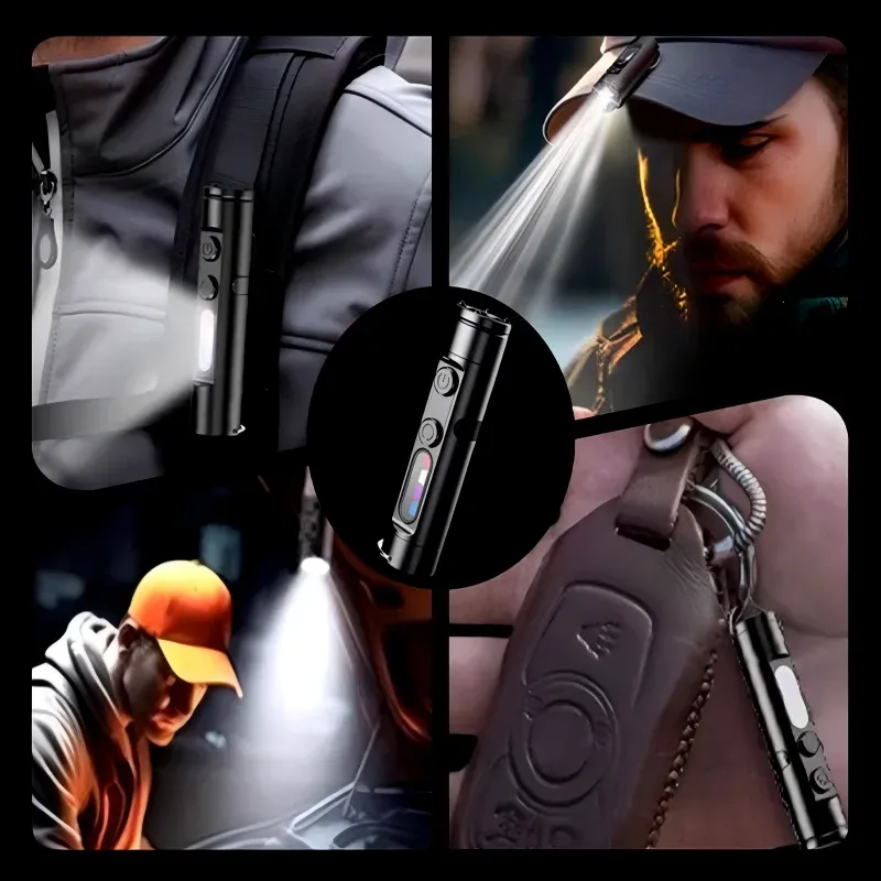 Rechargeable and Magnetic Mini Keychain Flashlight