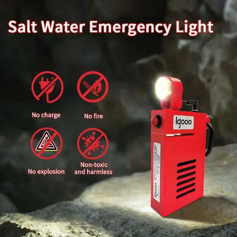 Salt Water Emergency Lantern, Battery-Free Water Activated Flashlight