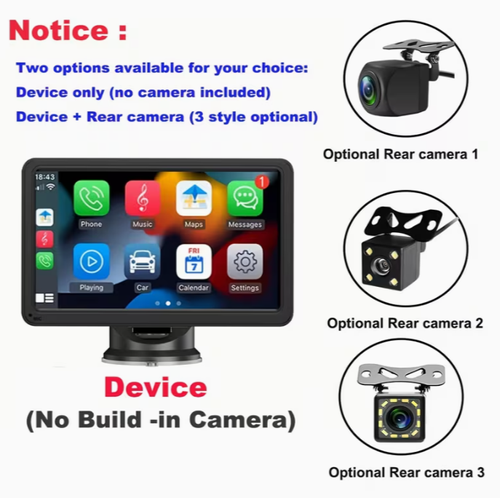 7-Inch Car Multimedia Player with HD Touchscreen