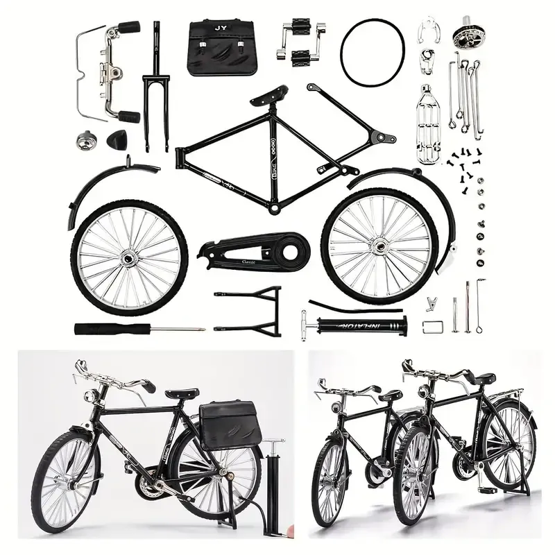 Vintage Alloy Bicycle Model Kit – DIY Retro Charm in 51 Pieces!