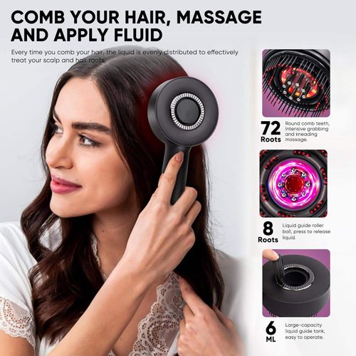 Electric Vibration Massage Comb Red Light Hair Follicle Comb
