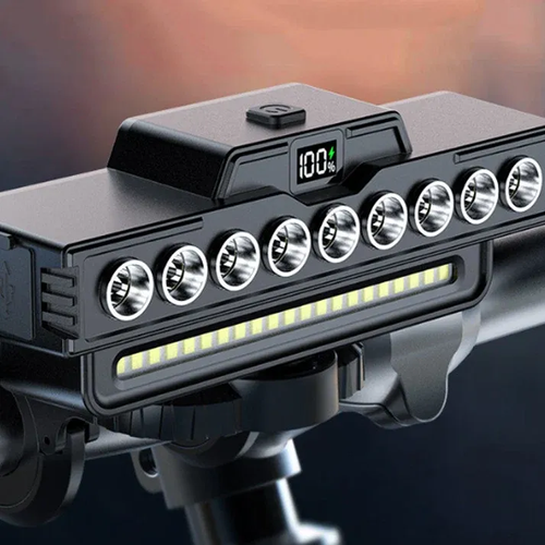 🚴🔥 30-LED RECHARGEABLE BICYCLE HEADLIGHT WITH HORN