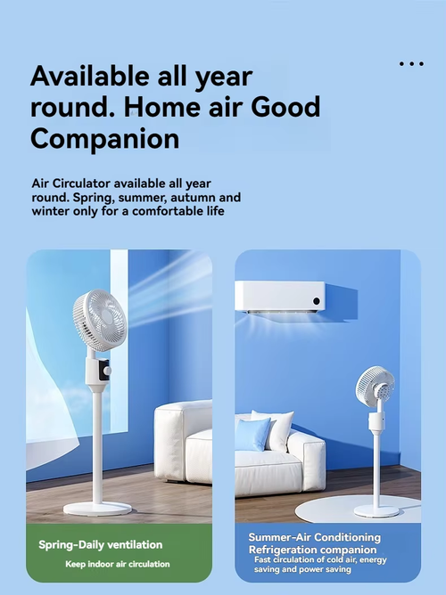 Oscillating Electric Stand Fan with Adjustable Height