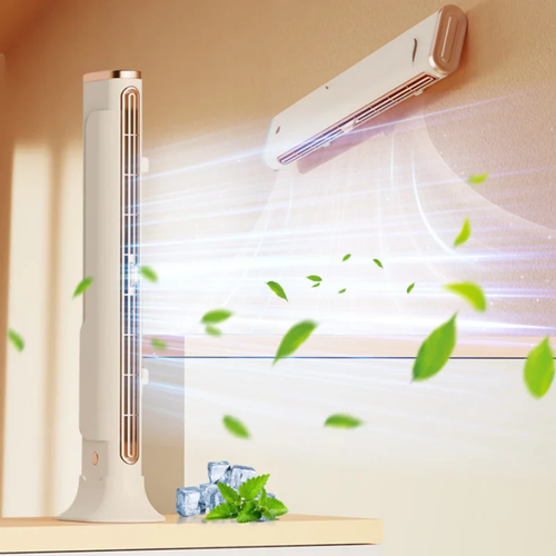 ❄️ Cool Comfort Anywhere – Multi-Functional Bladeless Tower Fan