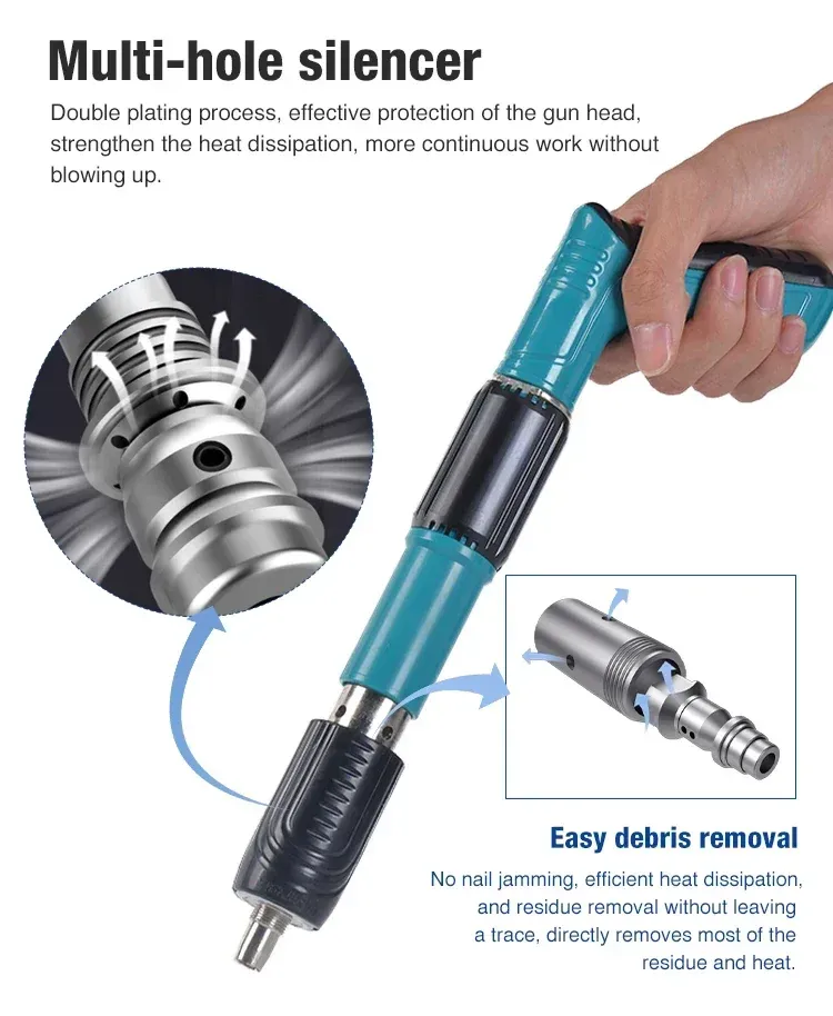 Manual Steel Nail Gun Adjustable Silence Wall Fastener