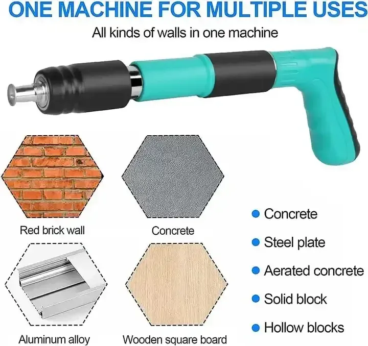 Manual Steel Nail Gun Adjustable Silence Wall Fastener