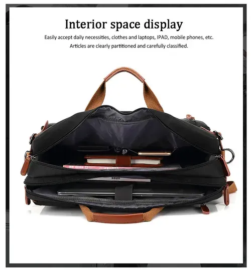 3-in-1 crossbody bag, single shoulder bag, notebook backpack