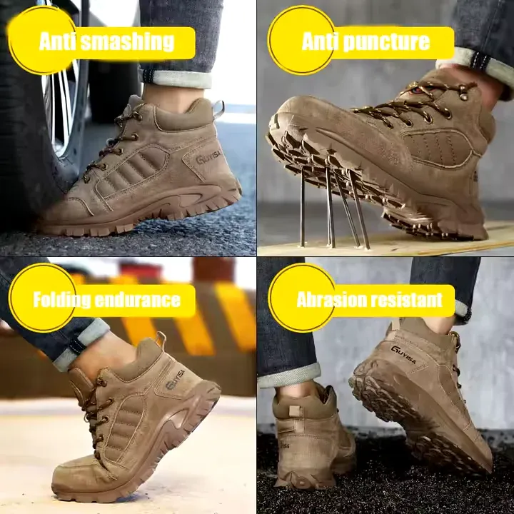 GUYISA Fashion Safety Shoes Light Weight Industrial Construction Work Shoes Non-slip Wear-resistant