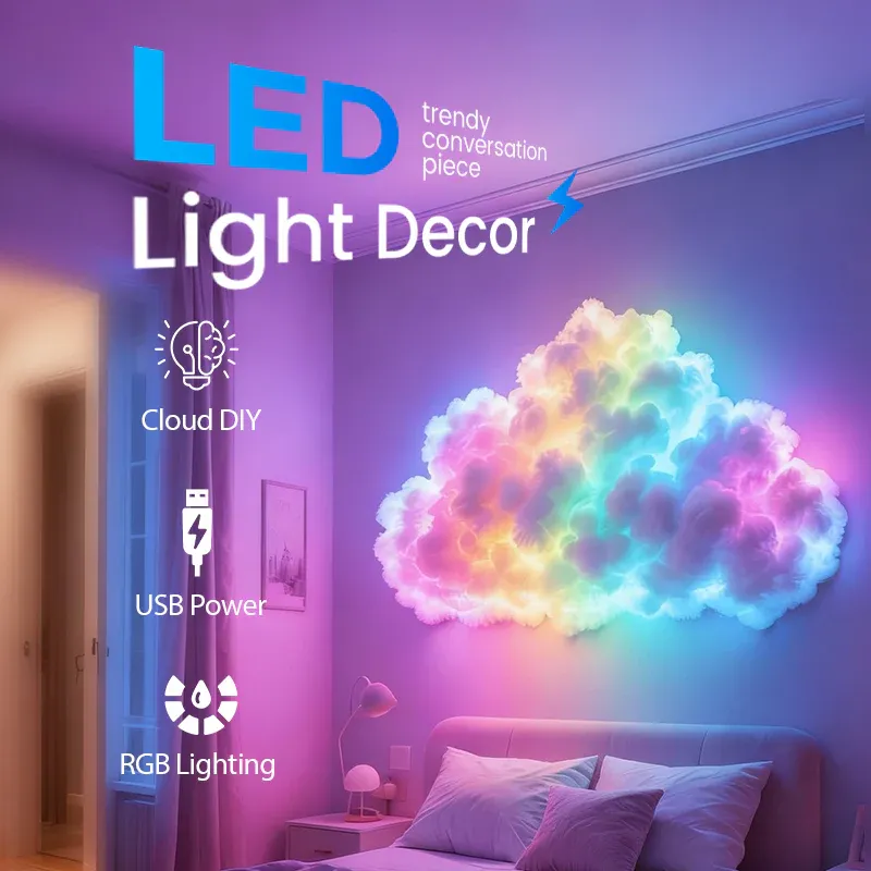 DIY USB-Powered Thundercloud LED Light Decor🌈☁️
