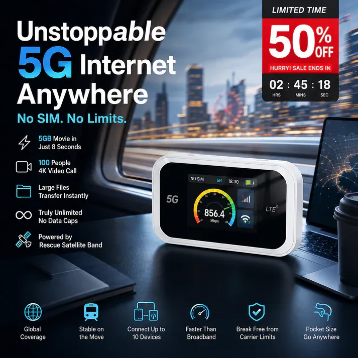 📶Mobile hotspot with full Wi-Fi coverage✨SIM card not included
