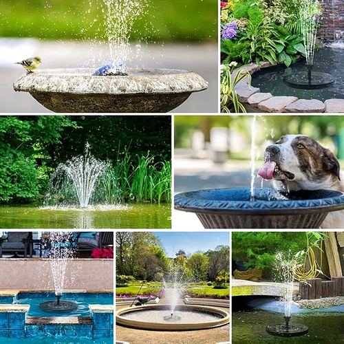 ☀️💦✨ SOLAR FLOATING WATER FOUNTAIN LAMP