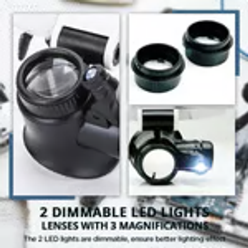 LED Magnifying Glasses   8x 15x 23x Precision Zoom