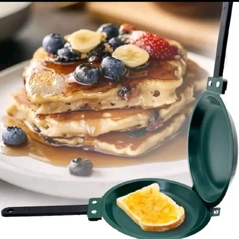 🍳🔥 DOUBLE-SIDED NON-STICK FRYING PAN – EASY FLIP & PERFECT COOKING! 🔥🍳