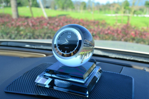 Crystal Ball Clock Car Interior Decoration Crystal Ball Clock Car Votive Perfume Holder