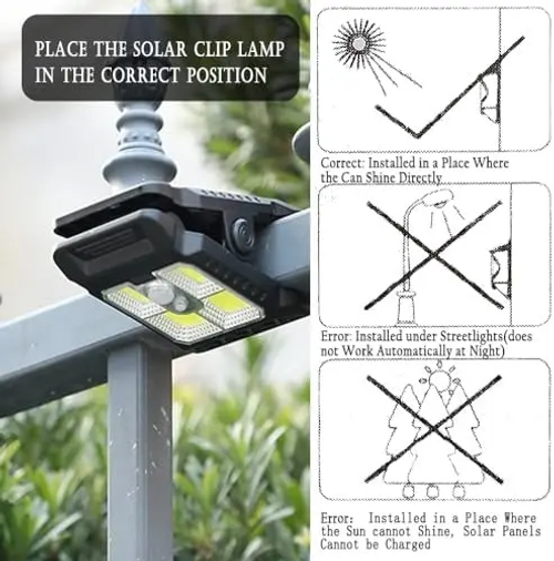🌞💡 SOLAR CLIP LIGHT WITH MOTION SENSOR – SMART AUTO LIGHTING ANYWHERE! 💡🌞