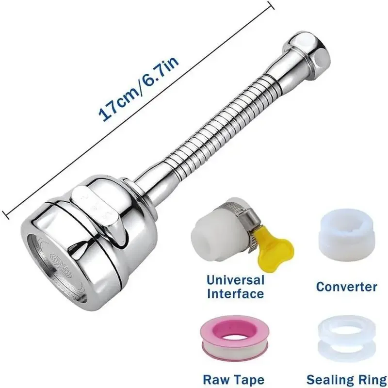 Upgraded 360° Rotatable Faucet Sprayer Head