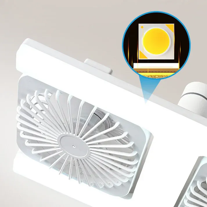 2-in-1 LED Ceiling Fan Light – Dual Cooling, Ultra Bright, Tool-Free Install 🌀