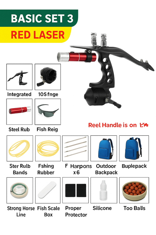 🎯 Multi-Functional Fishing Bow Set with Red Laser 🎯