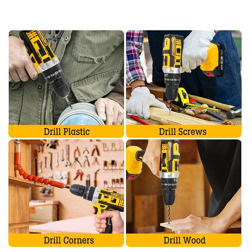 21V Brushless Cordless Lithium-Ion Industrial Grade Power Hammer Drill