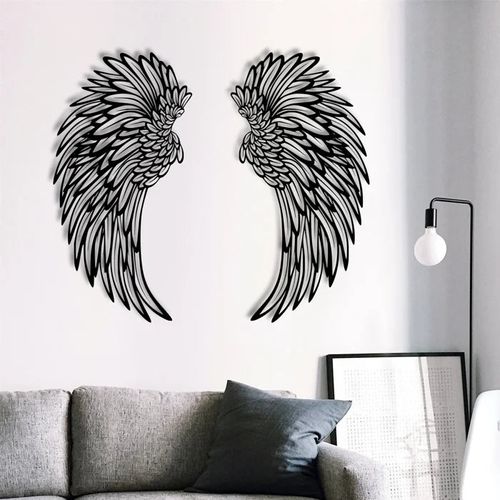 🔥 - 1 PAIR ANGEL WINGS METAL WALL ART WITH LED LIGHTS-🎁GIFT TO HER