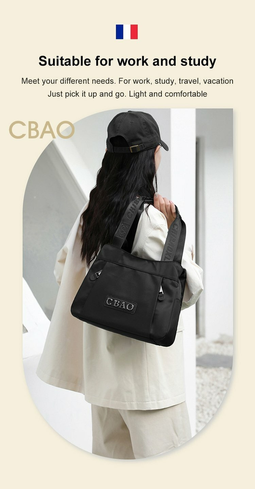 Nylon Crossbody Bag - Black