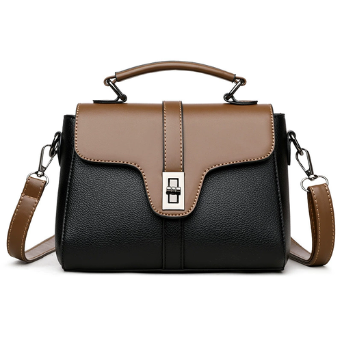 2025 New Products Designer GENUINE LEATHER Luxury Bags Women Crossbody Bags With Flip Lock Colour Blocked Gift