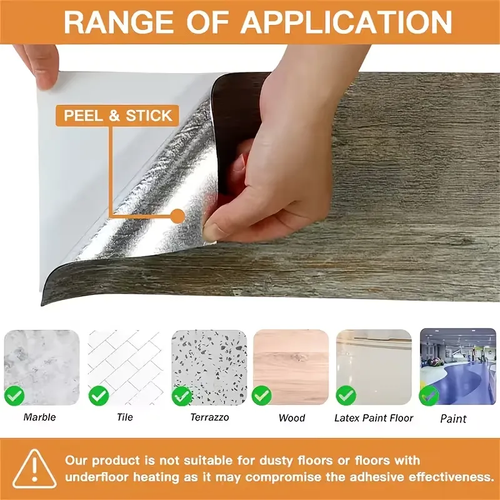 🔥100pcs Wood Grain Floor Stickers – Self-Adhesive Vinyl Flooring Tiles DIY Waterproof Wall & Floor Decor for Home Renovation