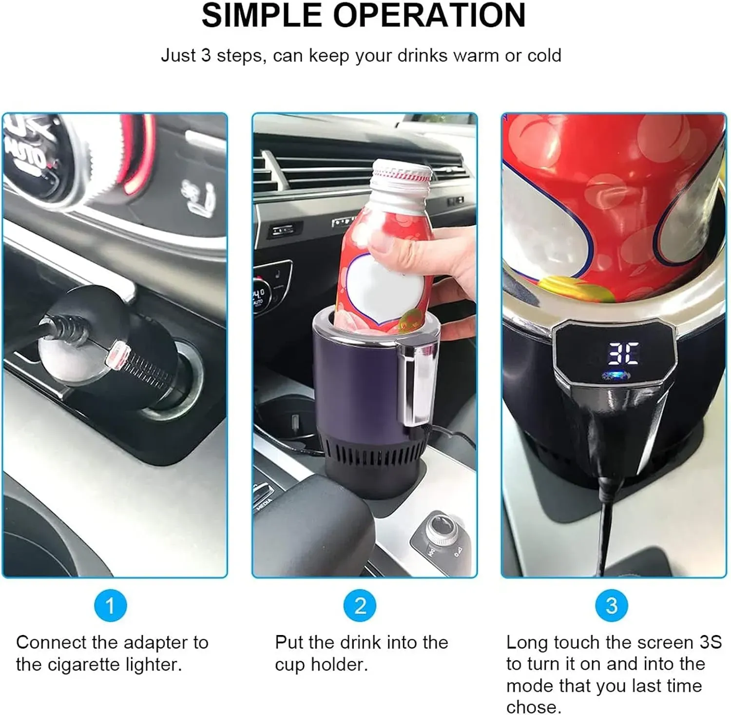 🔥2-in-1 Smart Car Cup Cooler and Warmer